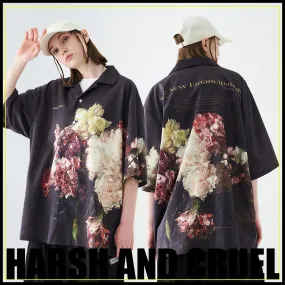 HARSH AND CRUEL  |Unisex Street Style Long Sleeves Cotton Short Sleeves