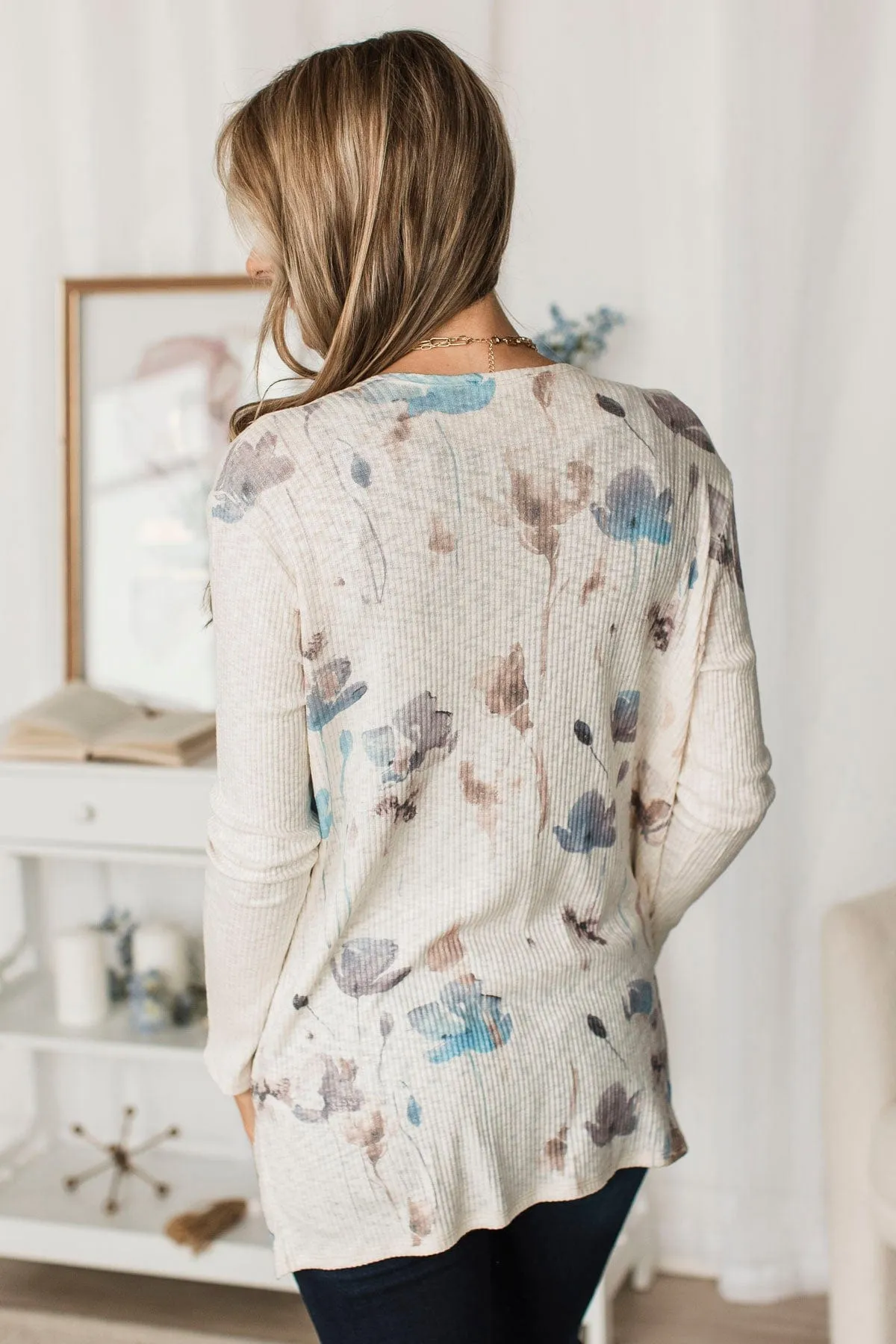 Have Some Faith Floral Cardigan- Ivory