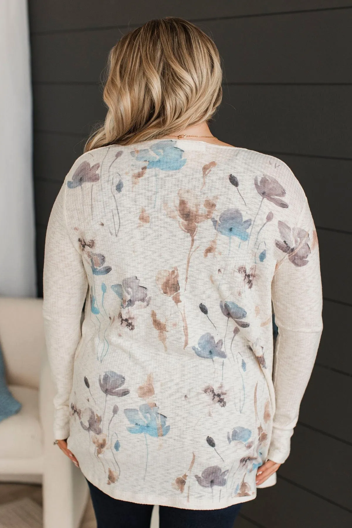 Have Some Faith Floral Cardigan- Ivory