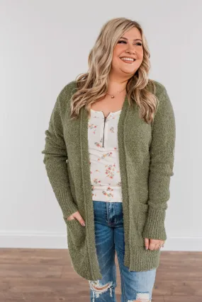 Head Turning Long Knit Cardigan- Sage