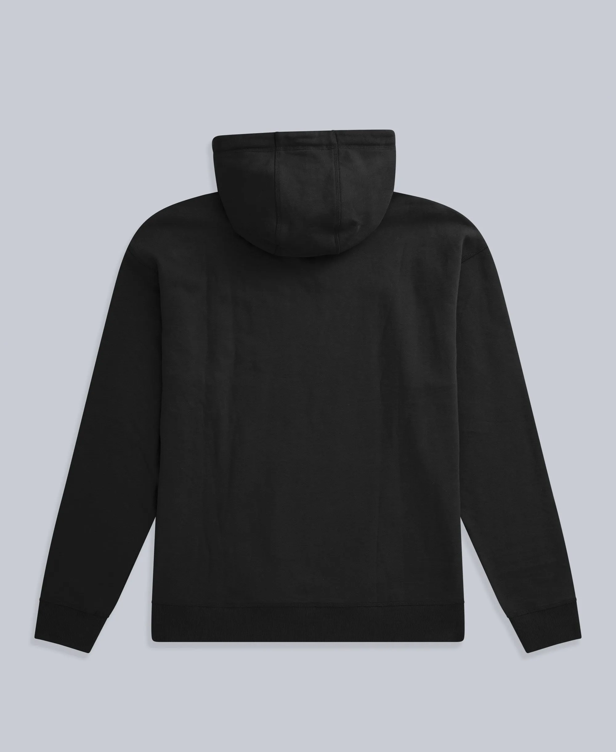 Icon Mens Drop Shoulder Hoodie - Jet Black