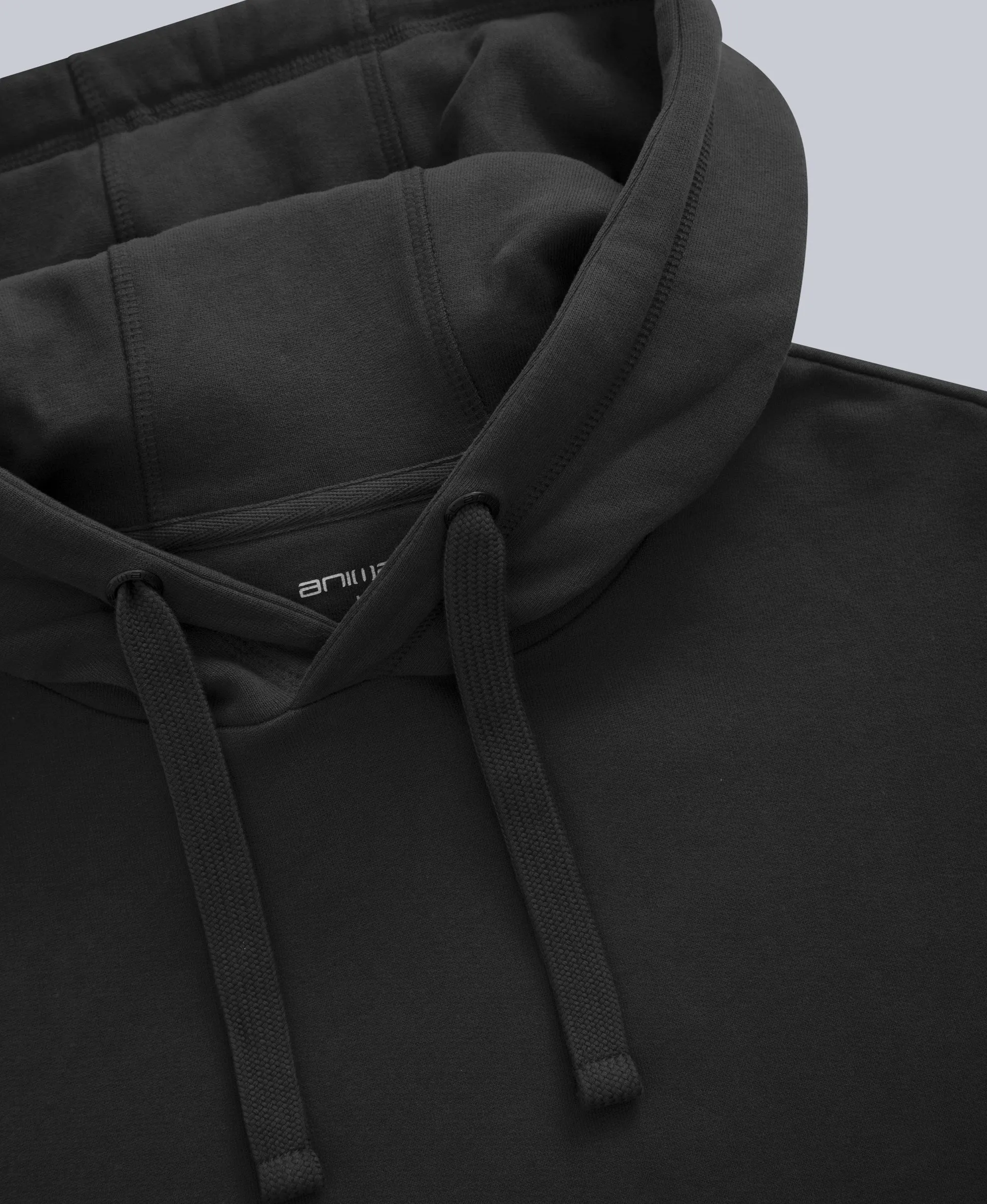 Icon Mens Drop Shoulder Hoodie - Jet Black