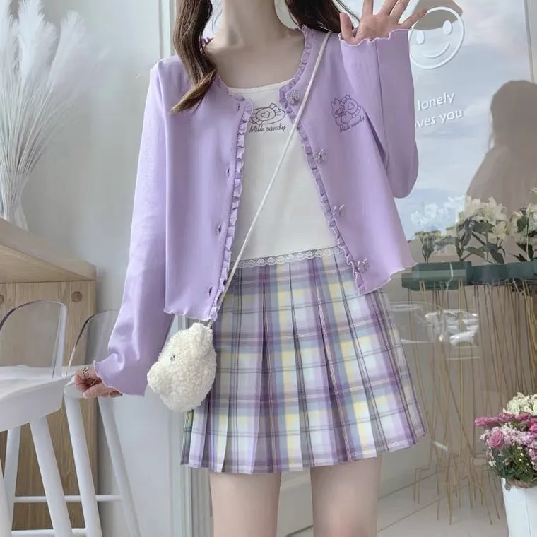 JAPANESE “CREAM & HONEY” SOFTGIRL CARDIGAN BY90127