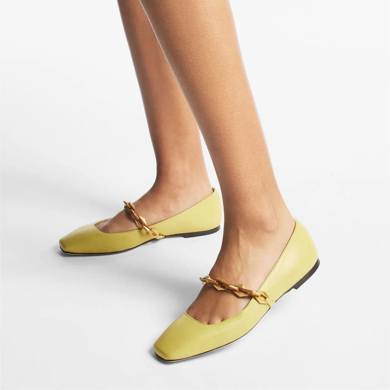 JIMMY CHOO Diamond Tilda Ballet Flats - Yellow