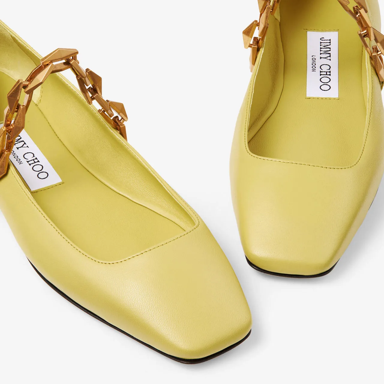 JIMMY CHOO Diamond Tilda Ballet Flats - Yellow