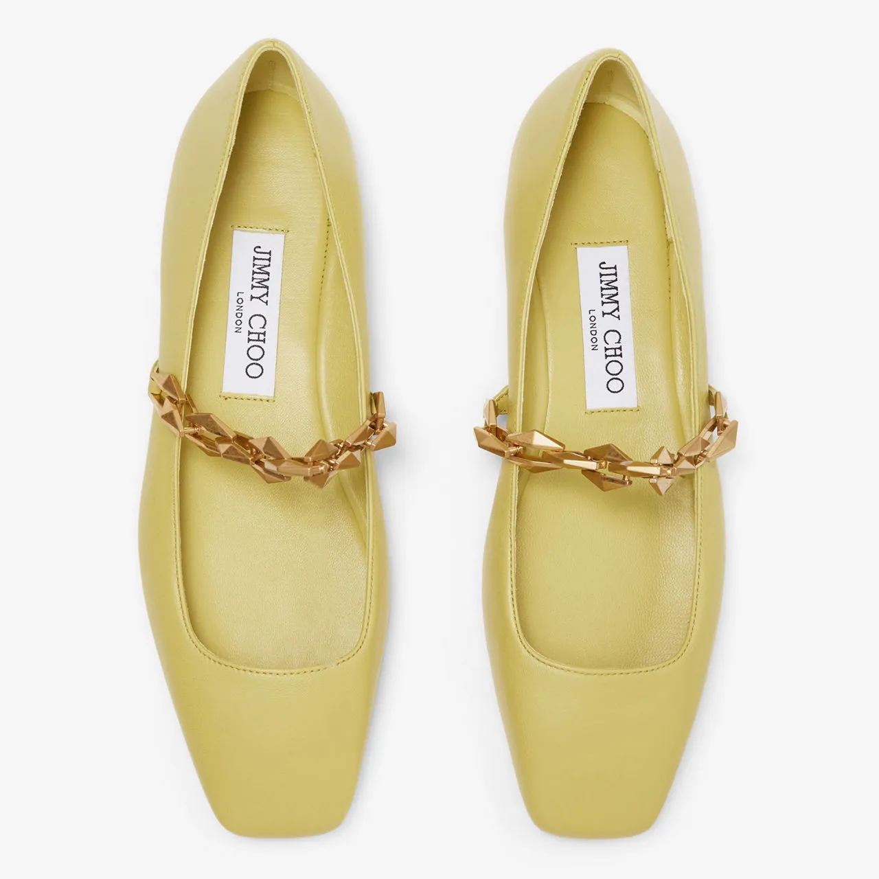 JIMMY CHOO Diamond Tilda Ballet Flats - Yellow