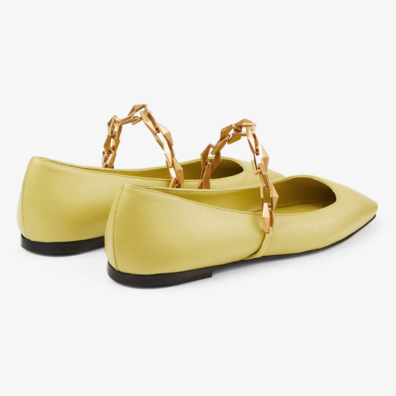 JIMMY CHOO Diamond Tilda Ballet Flats - Yellow