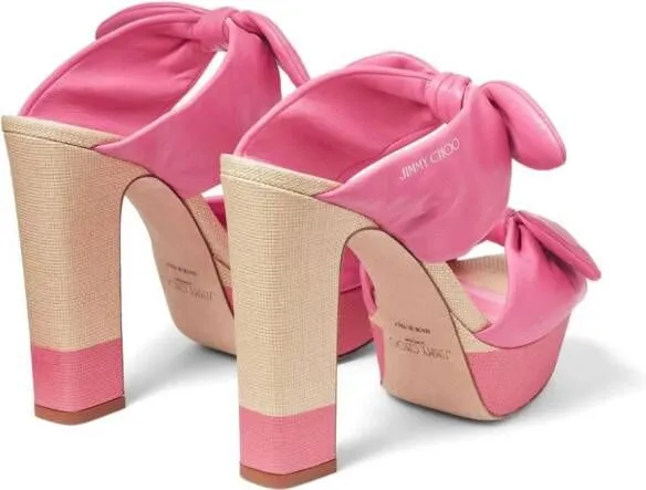 Jimmy Choo Rua 120mm platform mules Pink