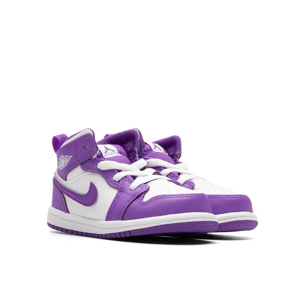 Jordan 1 Mid (TD) - Purple Venom/White