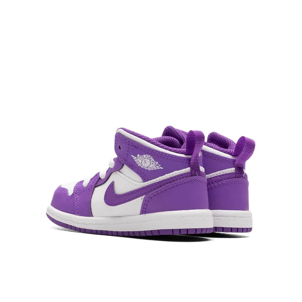 Jordan 1 Mid (TD) - Purple Venom/White