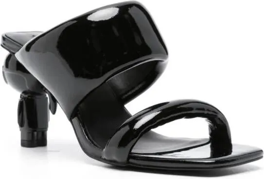 Karl Lagerfeld Ikon 95mm leather mules Black