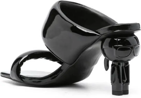 Karl Lagerfeld Ikon 95mm leather mules Black