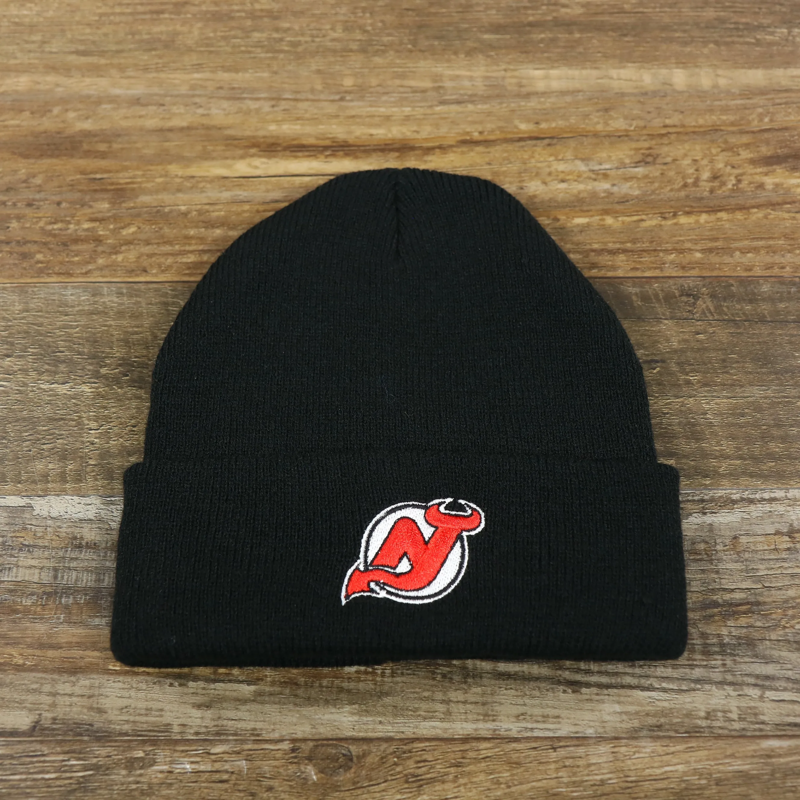 Kid’s New Jersey Devils Basic Cuffed Winter Beanie | Black Winter Beanie