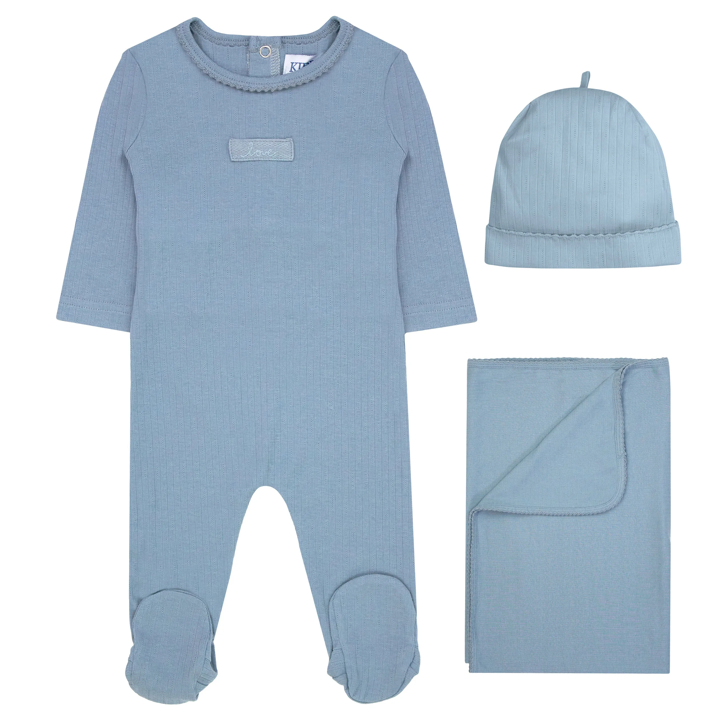 Kipp Baby Sage Twill Tape Layette Set