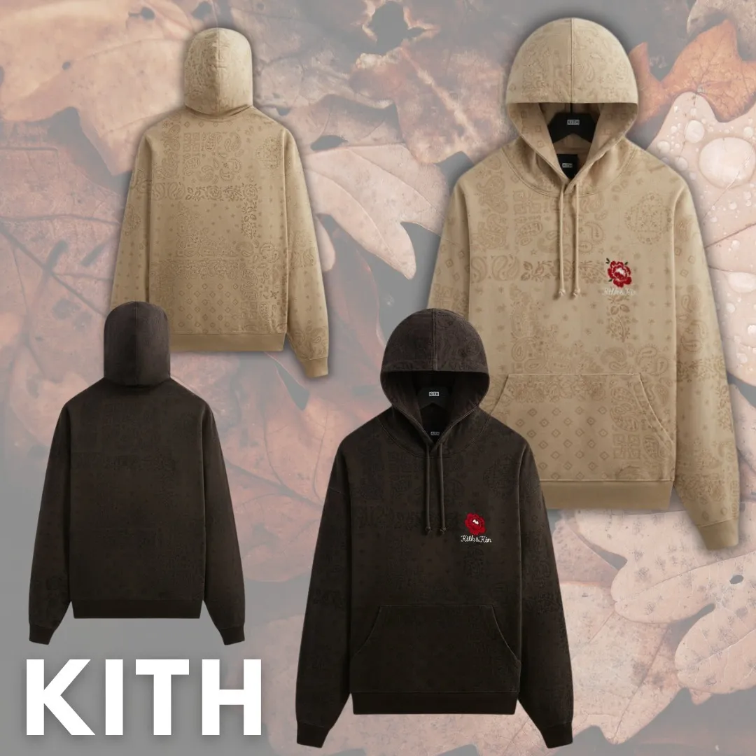 KITH NYC  |Pullovers Paisley Unisex Street Style Long Sleeves Cotton