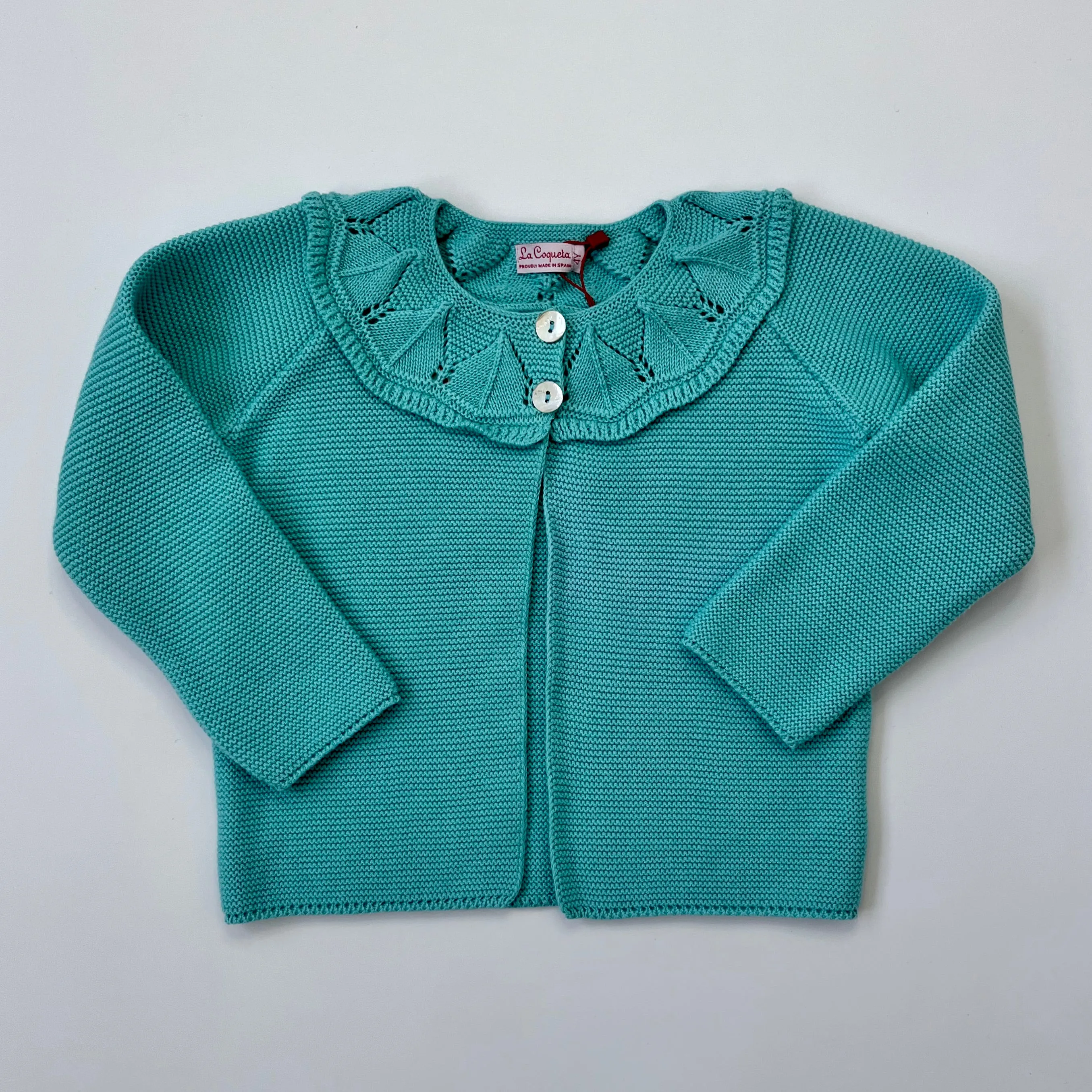 La Coqueta Aqua Cotton Cardigan: 4 Years (Brand New)