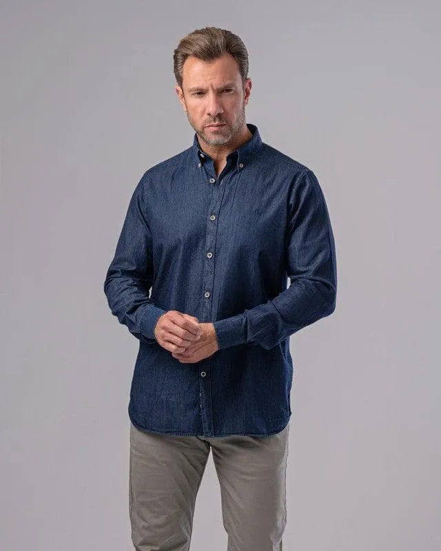 LONG SLEEVE DENIM SHIRT - DARK JEANS