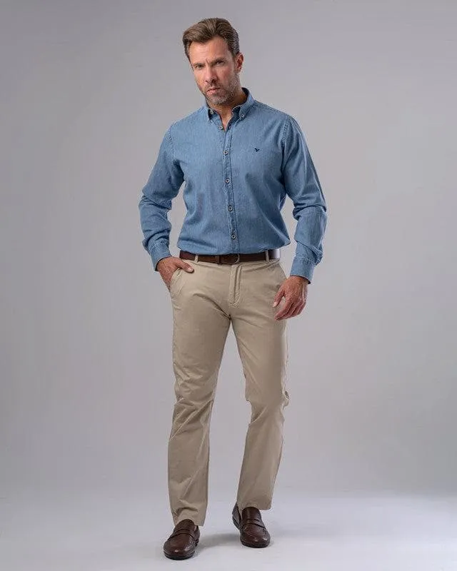 LONG SLEEVE DENIM SHIRT - LIGHT JEANS