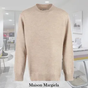 Maison Margiela  |Crew Neck Pullovers Monogram Unisex Wool Blended Fabrics