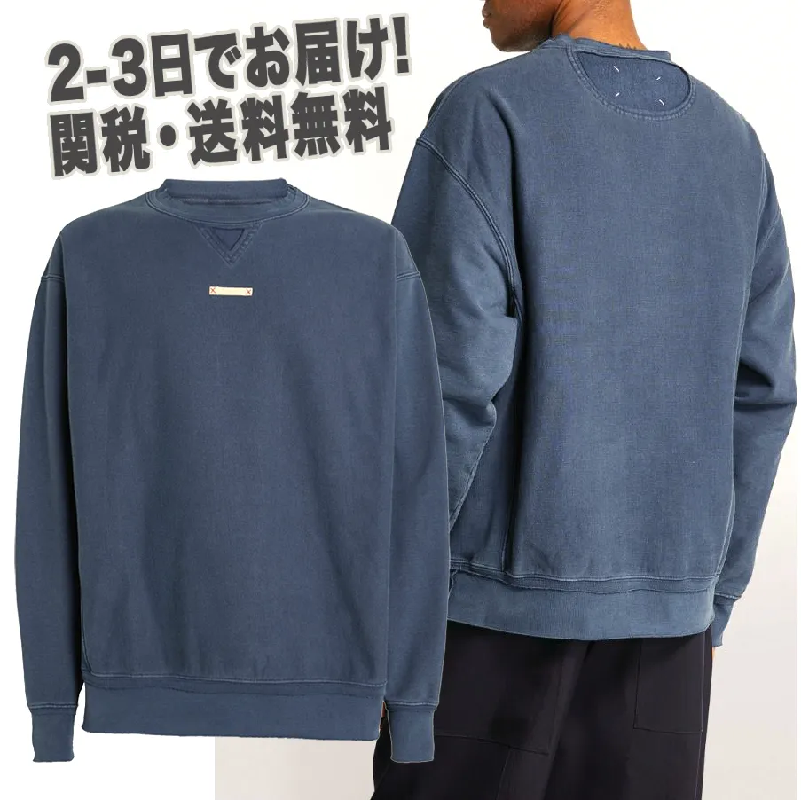 Maison Margiela  |Crew Neck Pullovers Street Style Long Sleeves Cotton