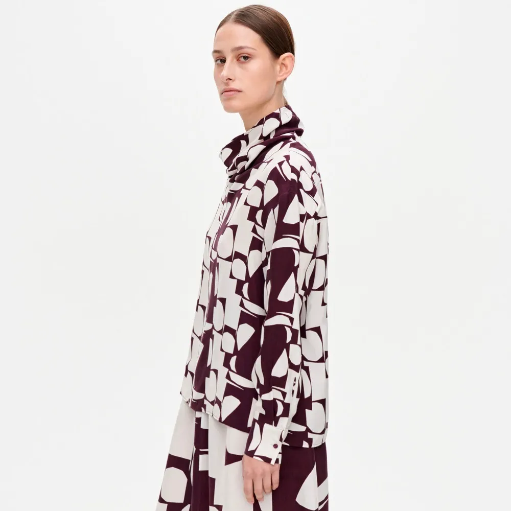 marimekko  |Casual Style Long Sleeves Medium Office Style Elegant Style