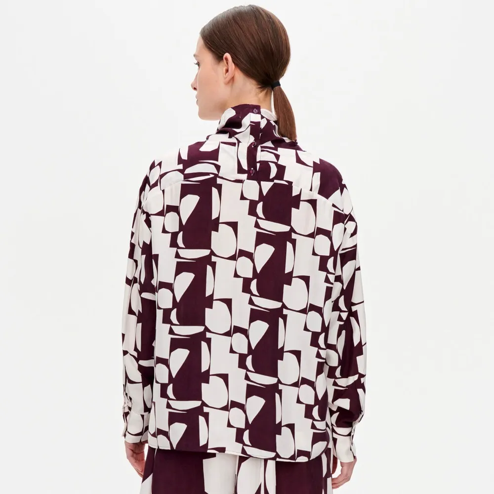 marimekko  |Casual Style Long Sleeves Medium Office Style Elegant Style