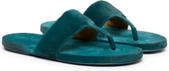 Marsèll single-strap suede flip flops Blue