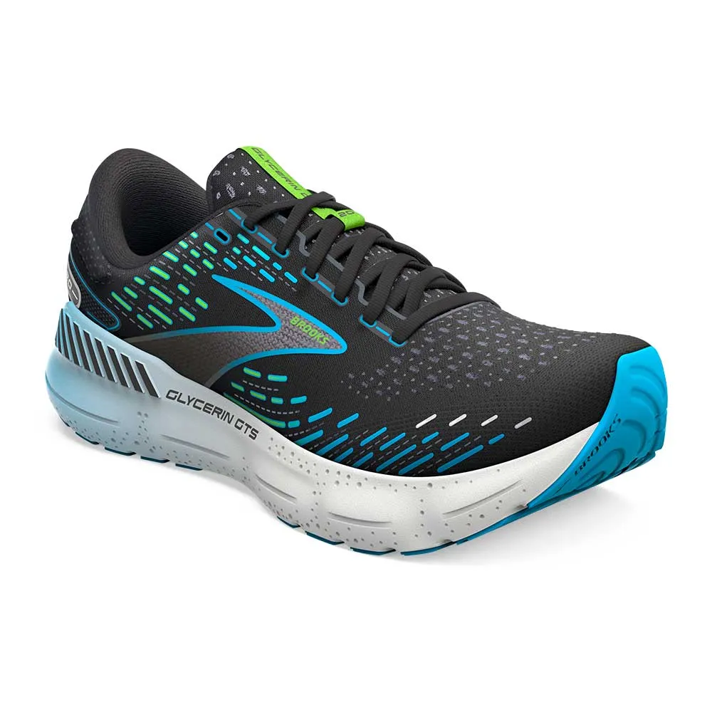 Men's Glycerin GTS 20 Running Shoes - Black/Hawaiian Ocean/Green - Regular (D)