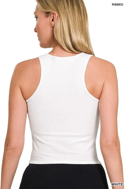 Mesh Lined Racerback Tank Top