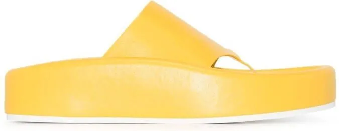 MM6 Maison Margiela wide-strap flip-flops Yellow