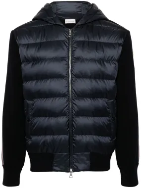 Moncler - Cardigan navy matelassé en laine