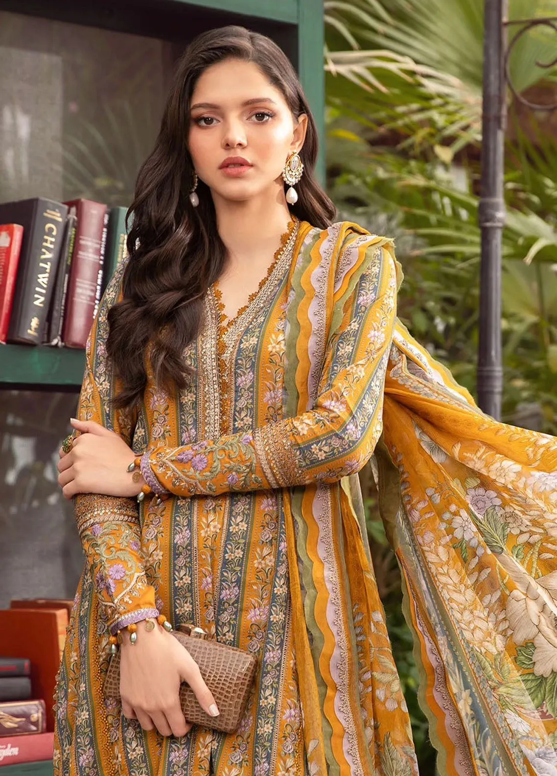 M.Prints By Maria B Embroidered Lawn Unstitched 3 Piece Suit - MB24MPL 7A