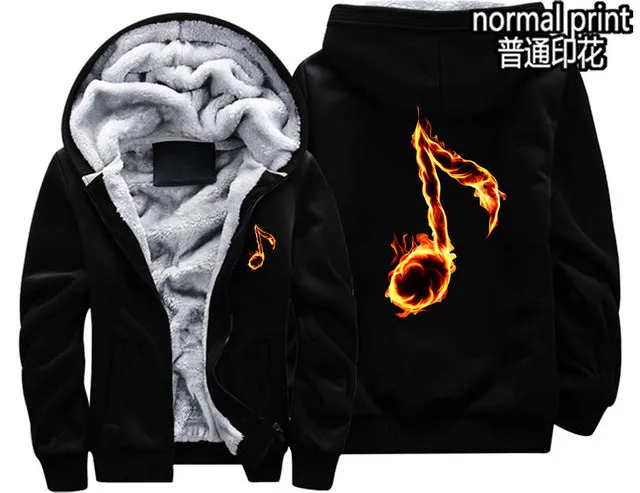 Music Note Zipper Hoodie