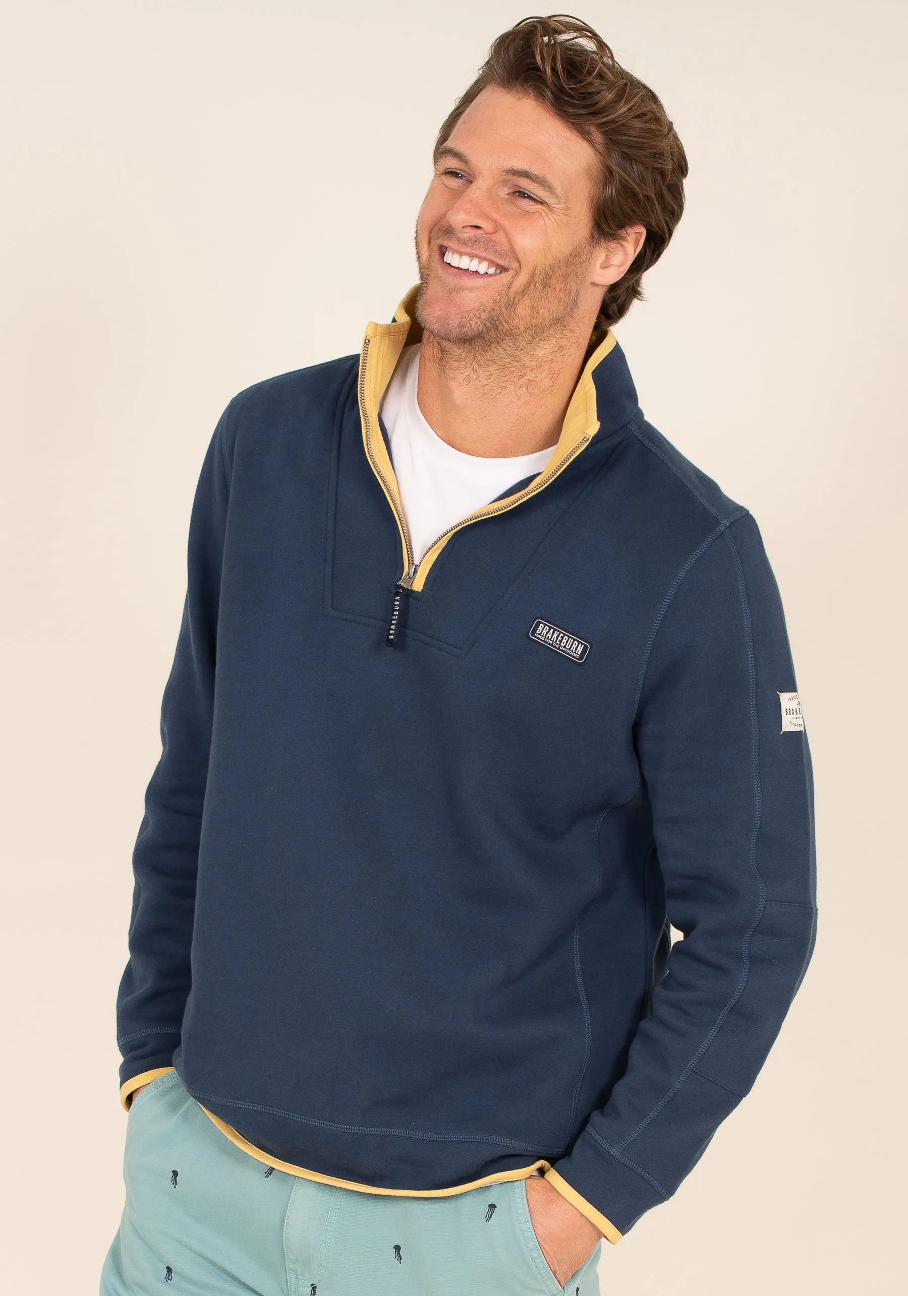 Navy 1/4 Zip Sweat