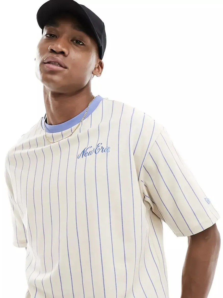 New Era  |Crew Neck Pullovers Stripes Unisex Street Style Cotton