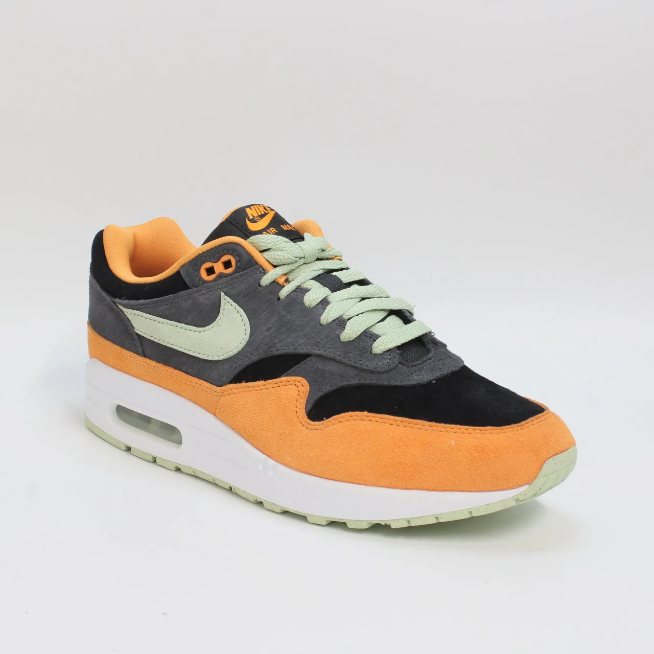 Nike Air Max 1 Trainers Anthracite Honeydew Black Kumquat