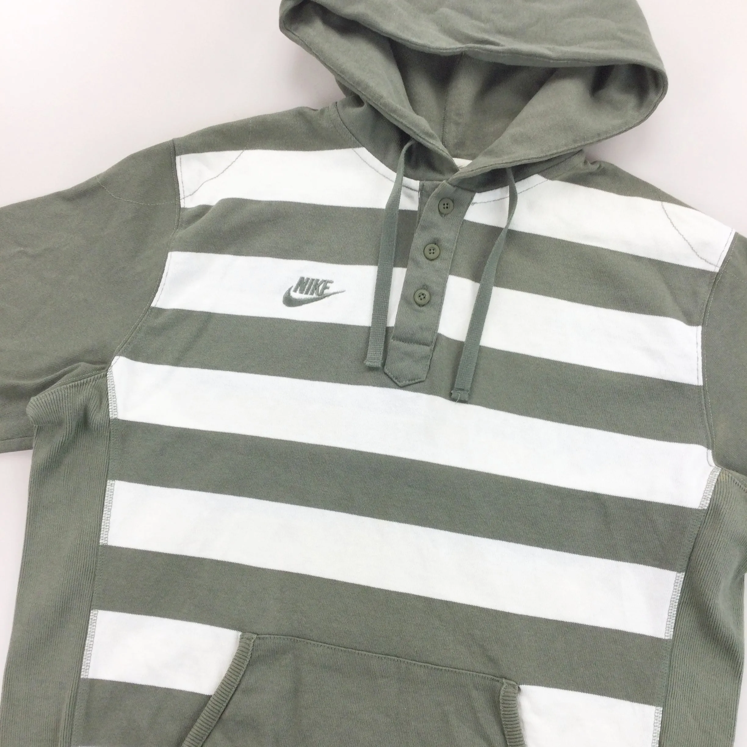 Nike Striped Hoodie - Medium