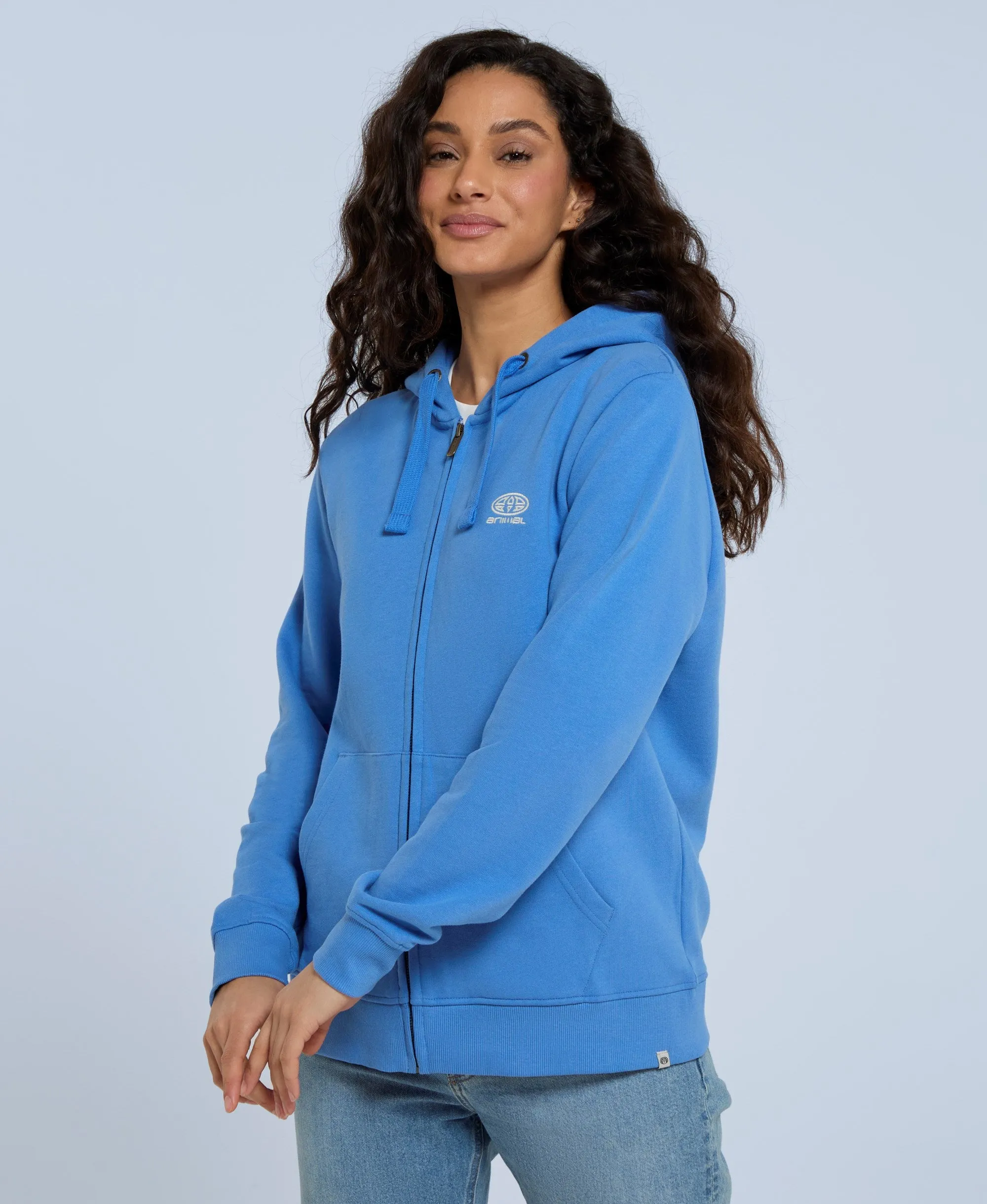 Nikki Womens Zip Hoodie - Bright Blue