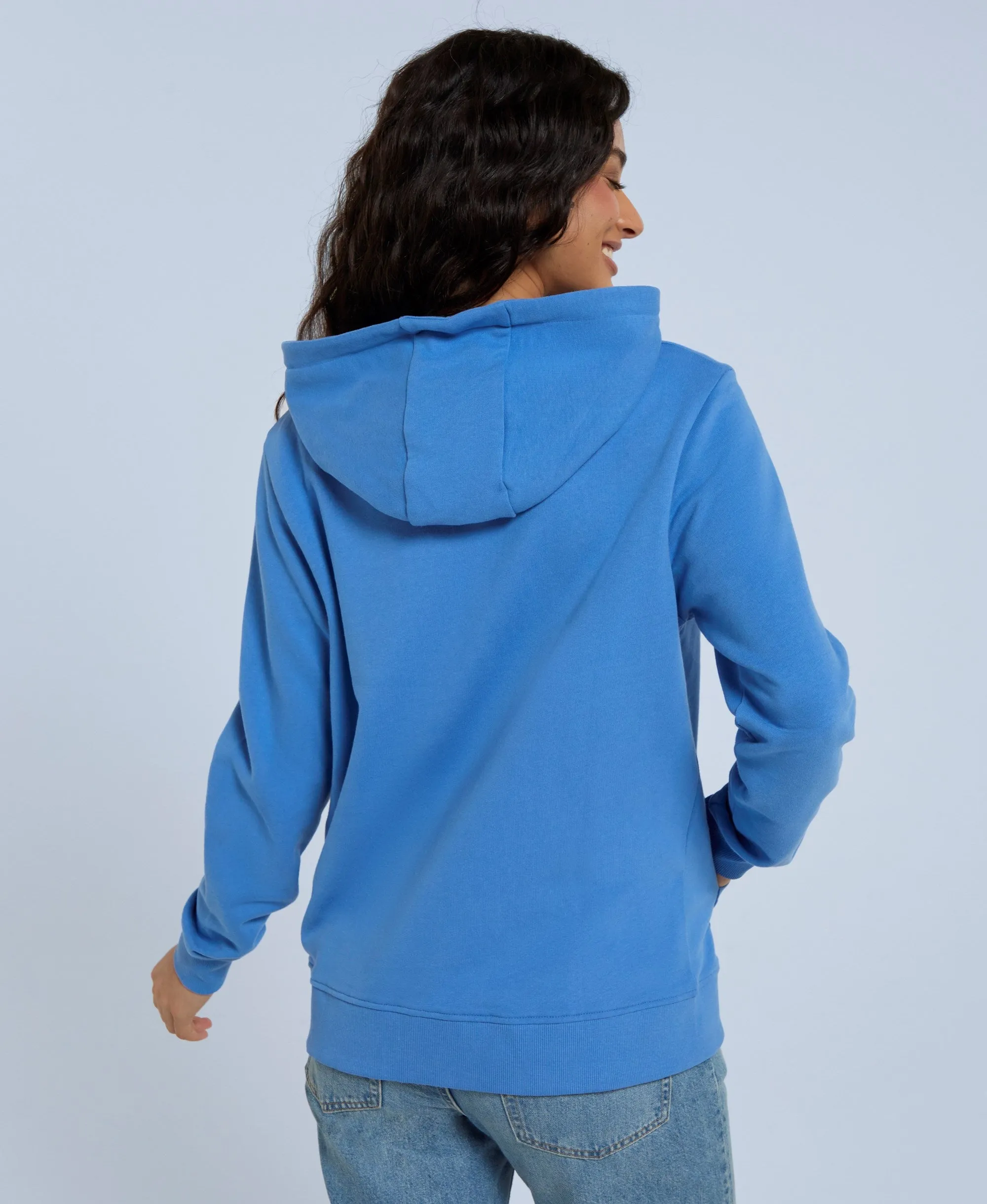 Nikki Womens Zip Hoodie - Bright Blue