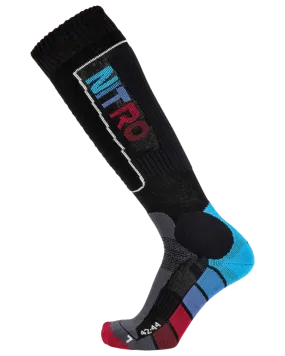 Nitro Mens Cloud 8 Socks - Black/Blue/Red - 2023