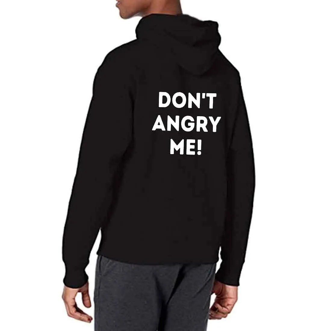 Nutcase Designer Unisex Black Hoodie  - Don't Angry Me