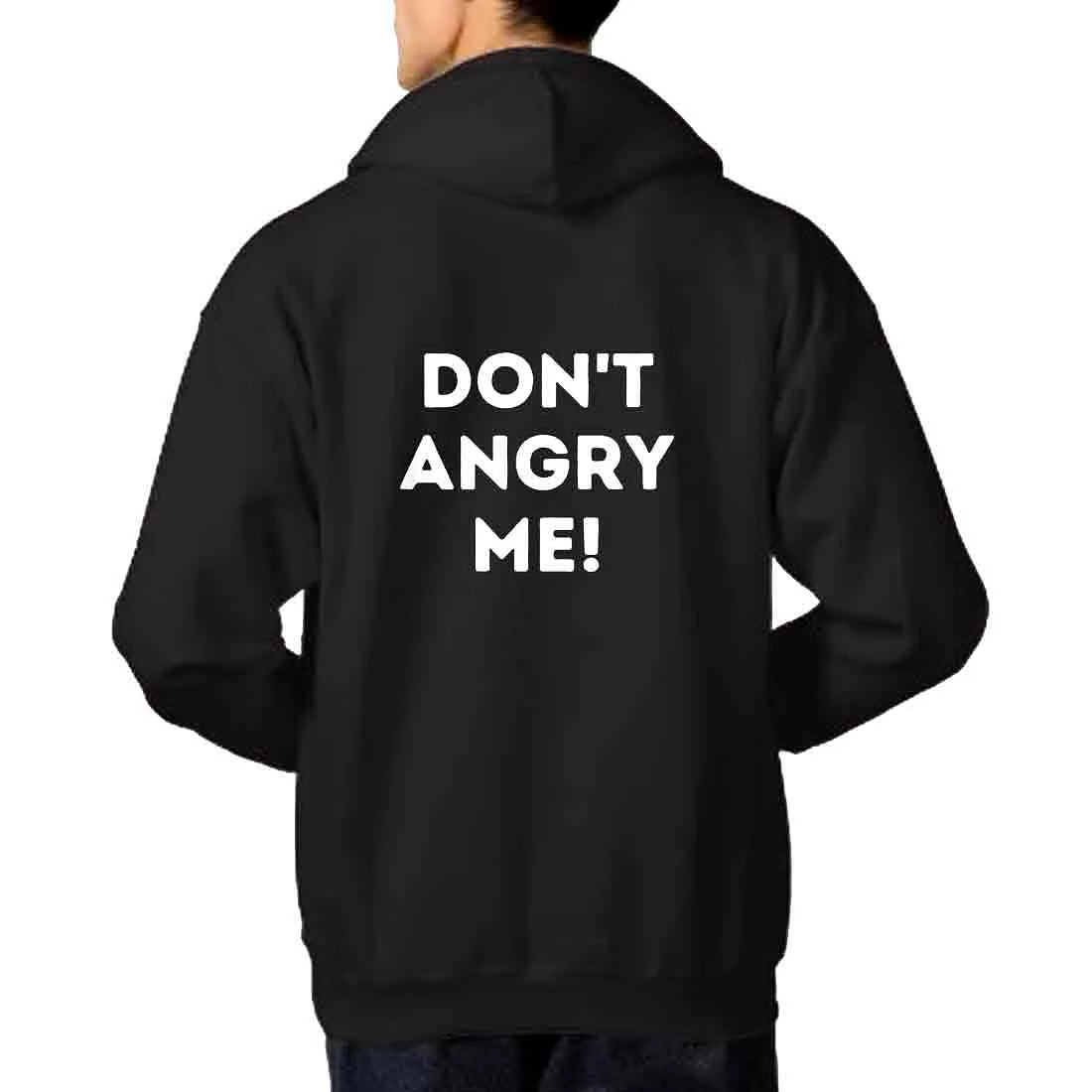 Nutcase Designer Unisex Black Hoodie  - Don't Angry Me