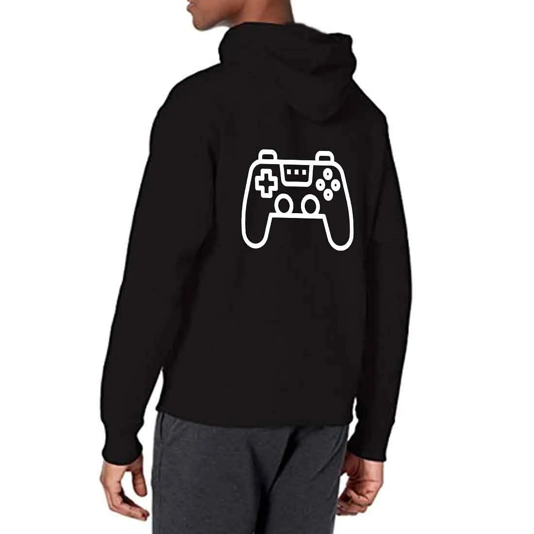 Nutcase Designer Unisex Black Hoodie  - Game