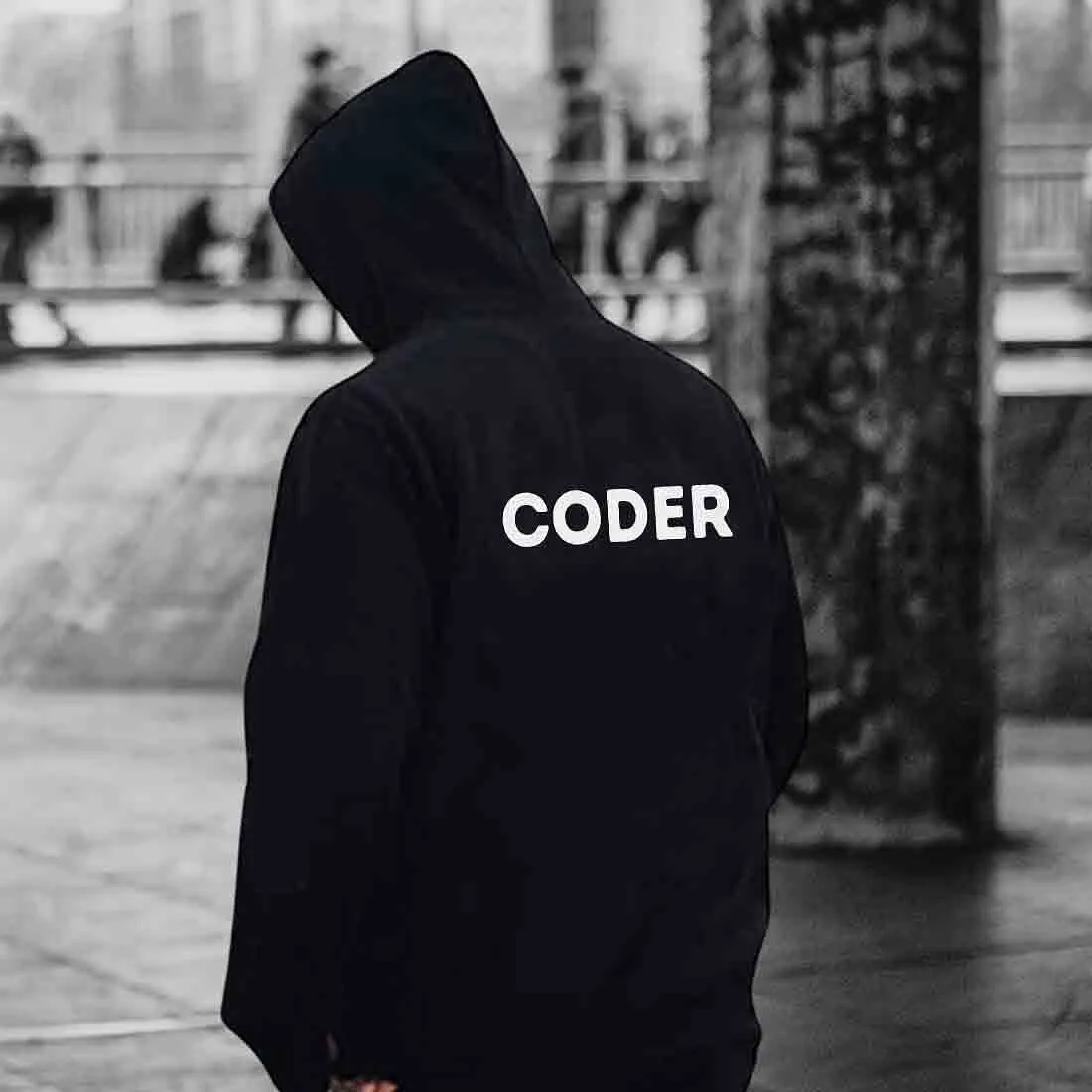 Nutcase hoodie For Men with name on back print ( Unisex) - Coder