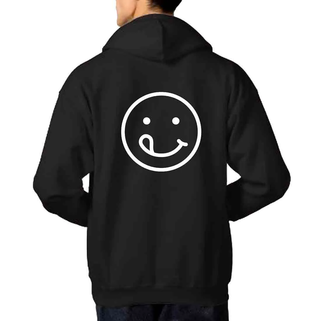 Nutcase hoodie For Men with name on back print ( Unisex) - Cute Emoji