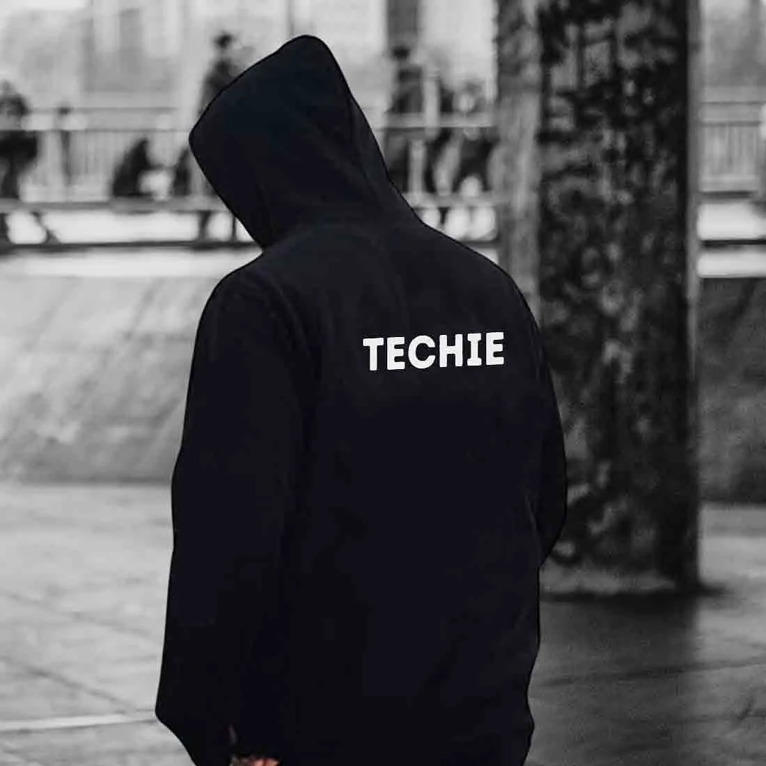 Nutcase hoodie For Men with name on back print ( Unisex) - Techie