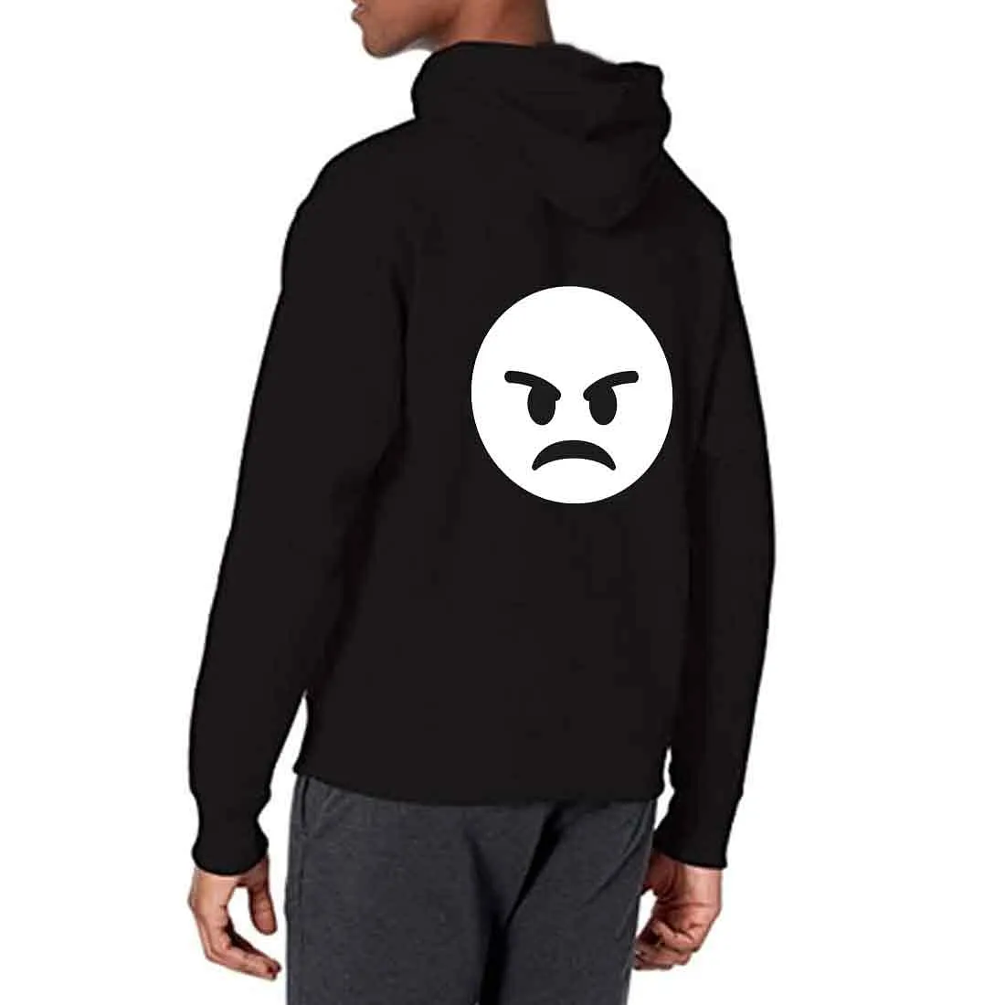 Nutcase Hoodie Stylish Jumper Sweatshirt Unisex ( Black ) - Angry Man