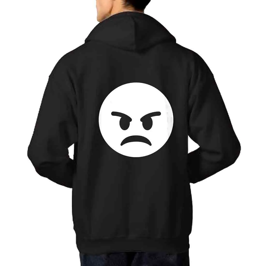 Nutcase Hoodie Stylish Jumper Sweatshirt Unisex ( Black ) - Angry Man