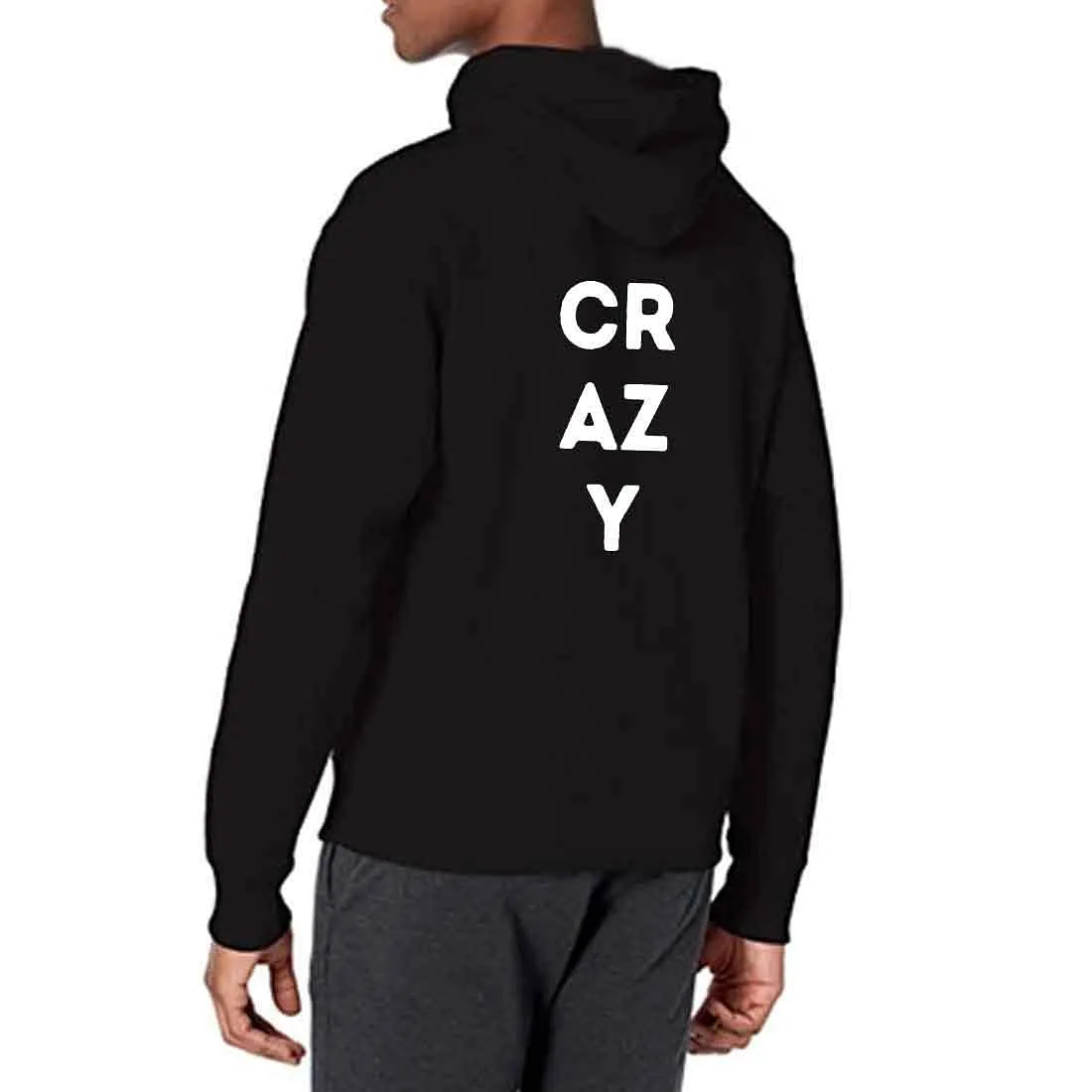 Nutcase Hoodie Stylish Jumper Sweatshirt Unisex ( Black ) - Crazy