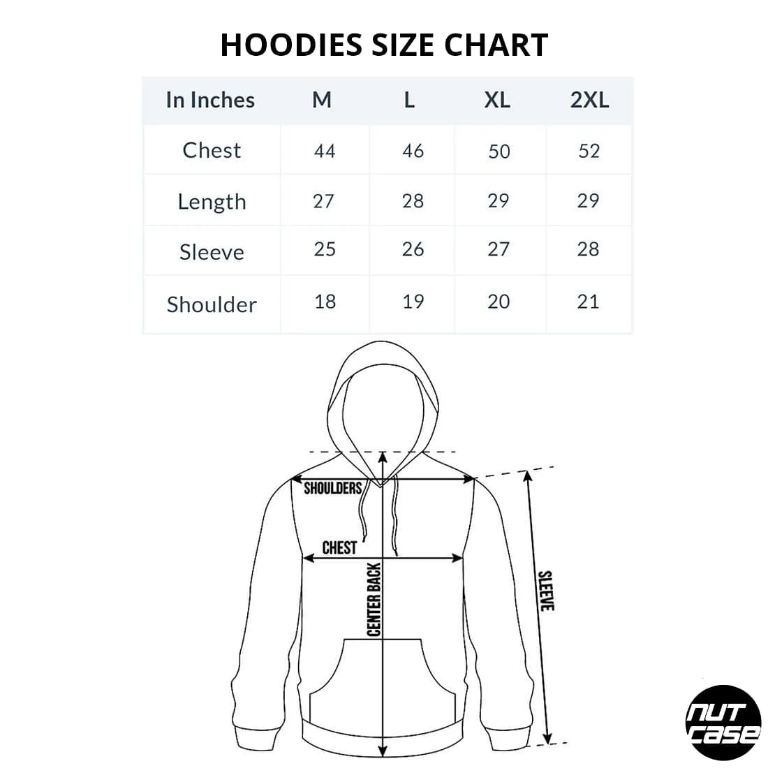 Nutcase Hoodie Stylish Jumper Sweatshirt Unisex ( Black ) - Crazy